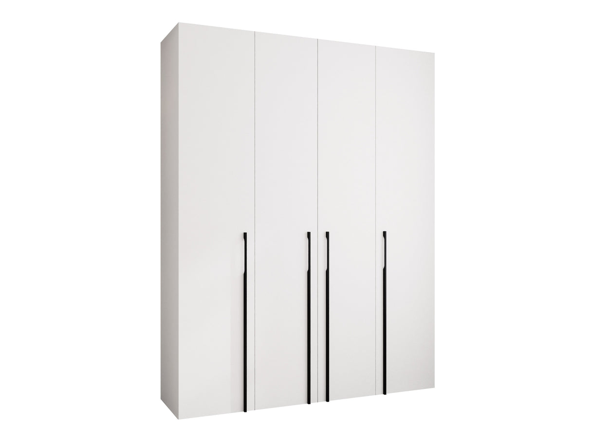 Gardróbszekrény Szafa COMO 3 170/180/190/200 (gł.40/50), Szín: Fehér, Fogantyú színe: Fekete, Fiókok: Igen, Szélesség: 190 cm, Mélység: 42 cm