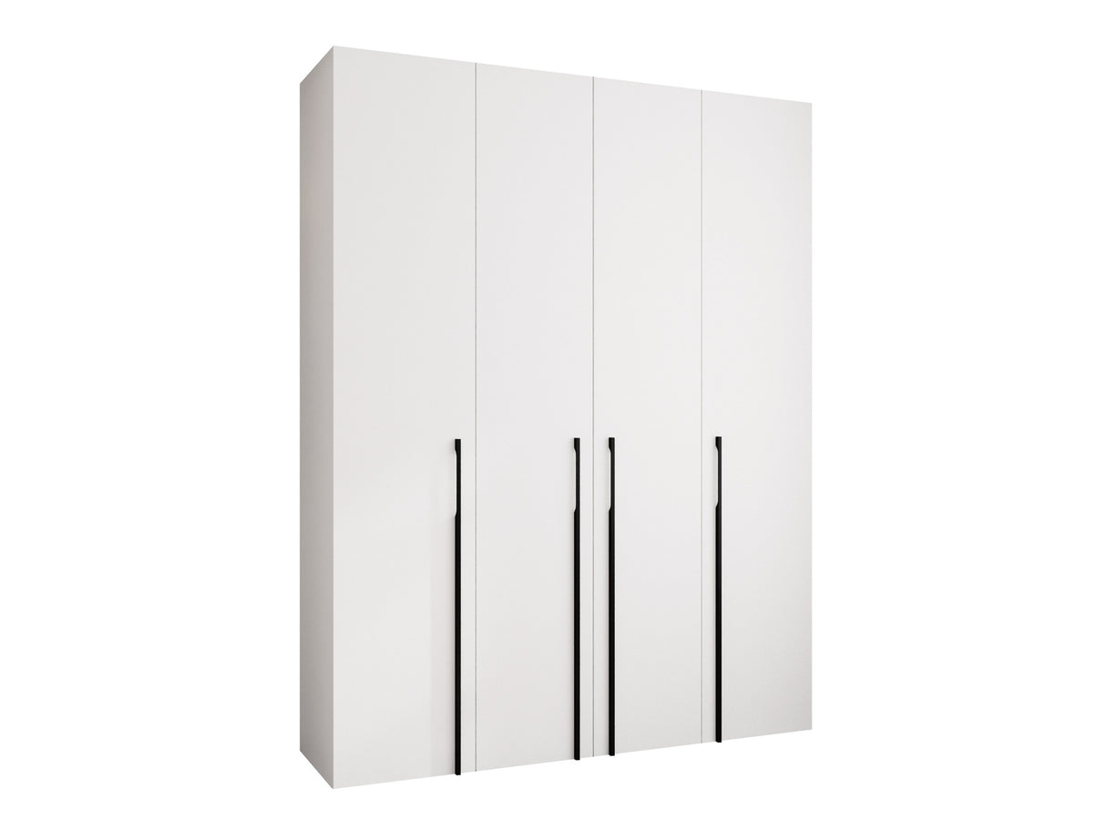 Gardróbszekrény Szafa COMO 3 170/180/190/200 (gł.40/50), Szín: Fehér, Fogantyú színe: Fekete, Fiókok: Igen, Szélesség: 190 cm, Mélység: 52 cm