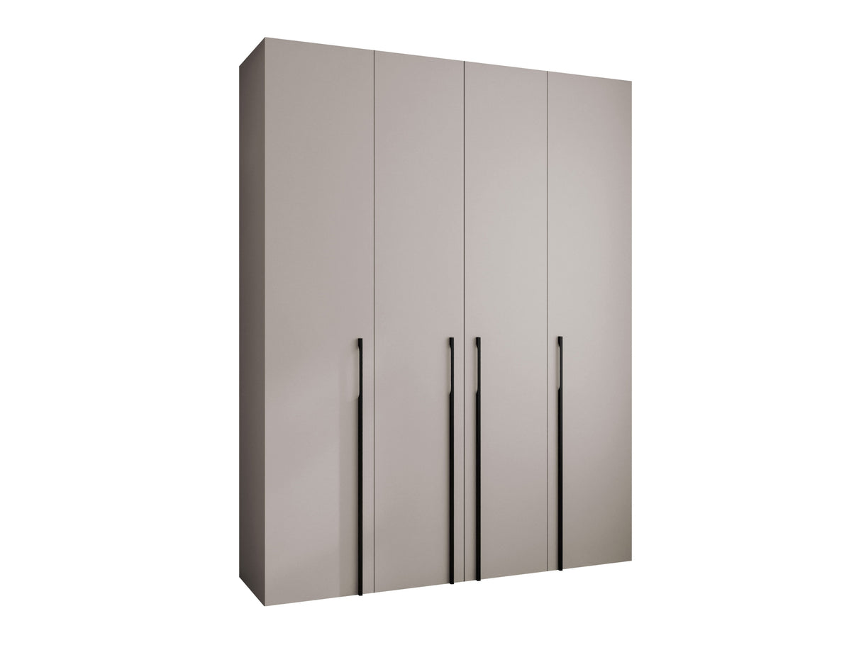 Gardróbszekrény Szafa COMO 3 170/180/190/200 (gł.40/50), Szín: Kasmír, Fogantyú színe: Fekete, Fiókok: Igen, Szélesség: 190 cm, Mélység: 42 cm