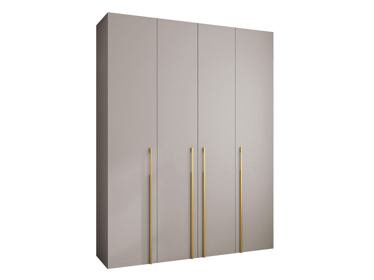 Gardróbszekrény Szafa COMO 3 170/180/190/200 (gł.40/50), Szín: Kasmír, Fogantyú színe: Aranysárga, Fiókok: Igen, Szélesség: 190 cm, Mélység: 42 cm