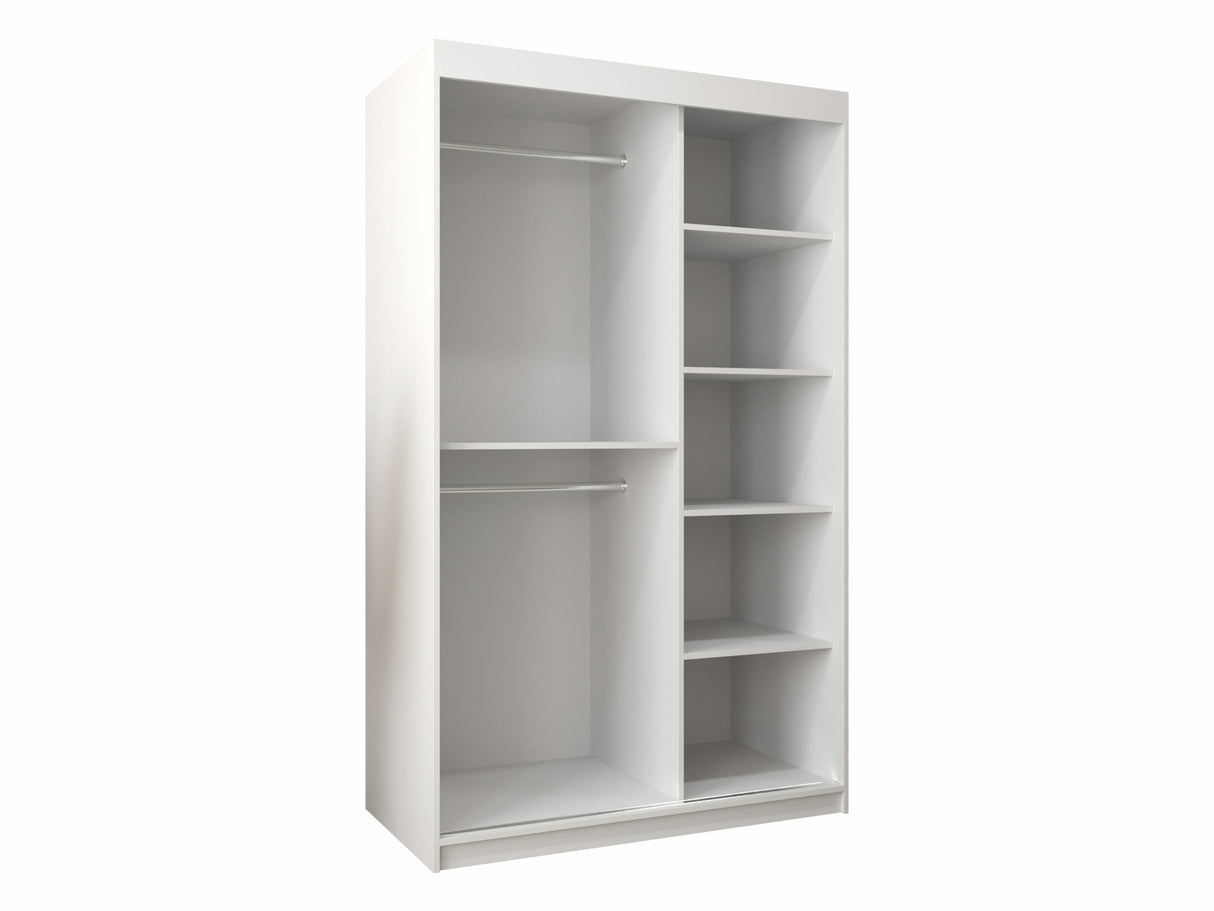 Gardróbszekrény Szafa 100 FLUTES 2, Szín: Fekete, Fiókok: Nem, Szélesség: 120 cm, Led világítás: Nem