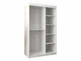 Gardróbszekrény Szafa 100 FLUTES, Szín: Fehér, Fiókok: Nem, Szélesség: 120 cm, Led világítás: Nem