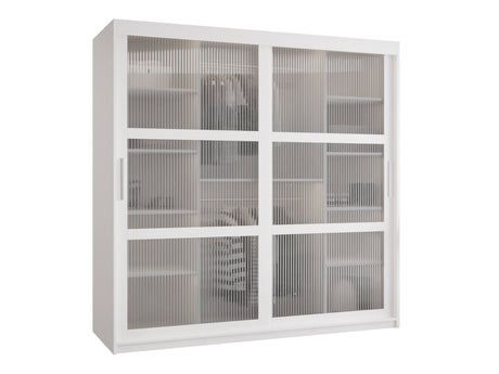 Gardróbszekrény Szafa 100 FLUTES, Szín: Fehér, Fiókok: Nem, Szélesség: 180 cm, Led világítás: Nem