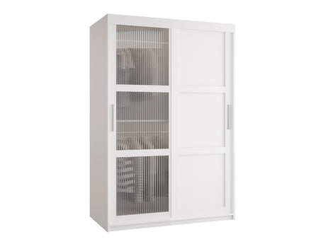 Gardróbszekrény Szafa FLUTES 3, Szín: Fehér, Fiókok: Nem, Szélesség: 120 cm, Led világítás: Nem