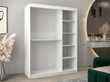 Gardróbszekrény Szafa FLUTES 3, Szín: Fehér, Fiókok: Nem, Szélesség: 150 cm, Led világítás: Nem