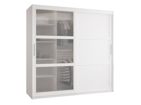 Gardróbszekrény Szafa FLUTES 3, Szín: Fehér, Fiókok: Nem, Szélesség: 180 cm, Led világítás: Nem