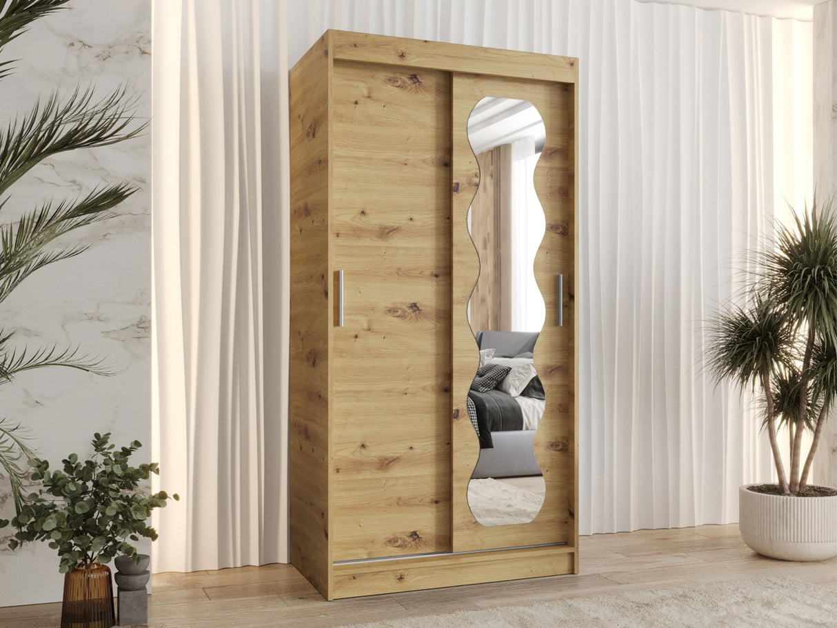 Gardróbszekrény Szafa SPOTI, Szín: Artisan tölgy, Fiókok: Nem, Szélesség: 100 cm