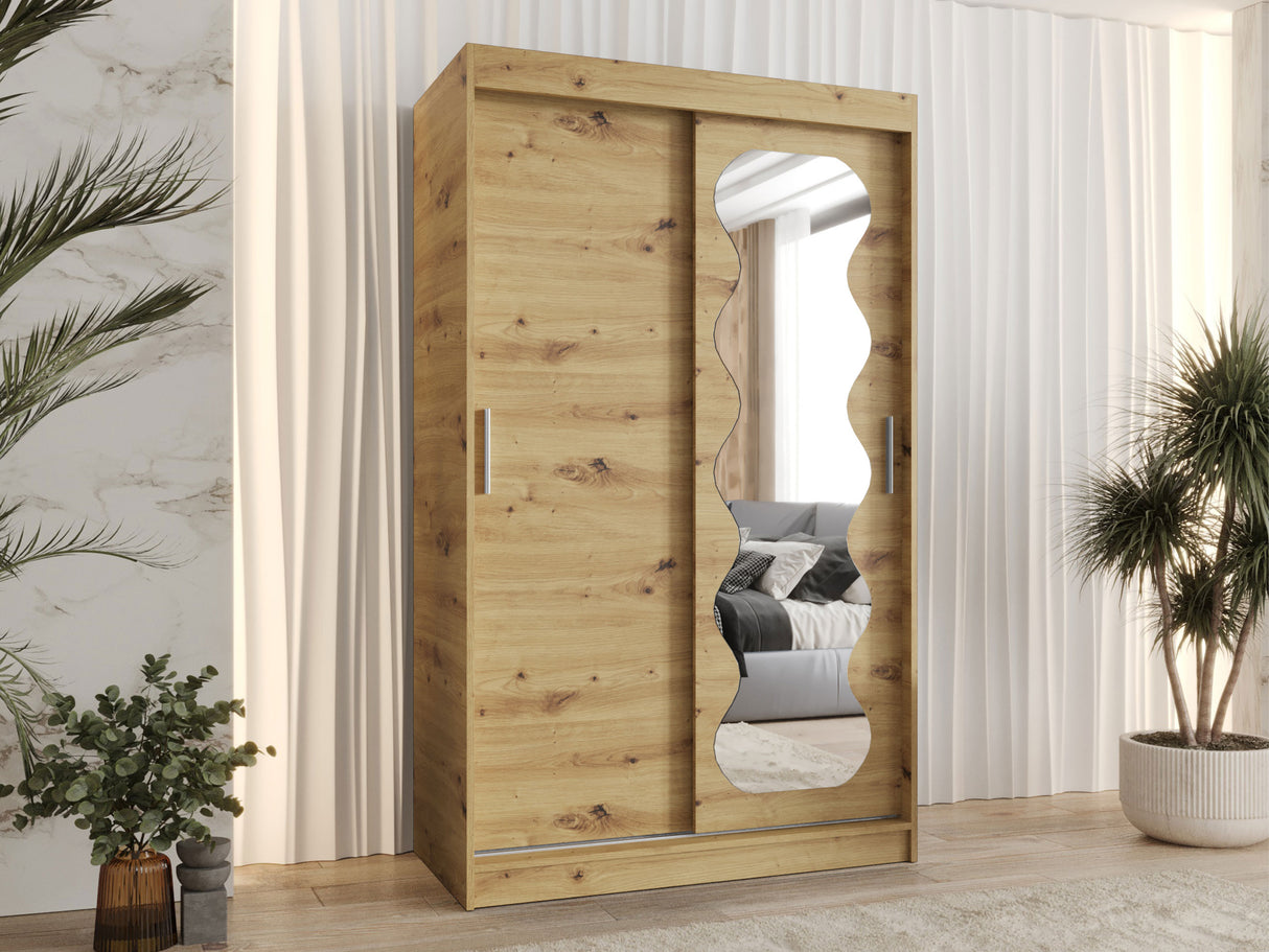 Gardróbszekrény Szafa SPOTI, Szín: Artisan tölgy, Fiókok: Igen, Szélesség: 120 cm