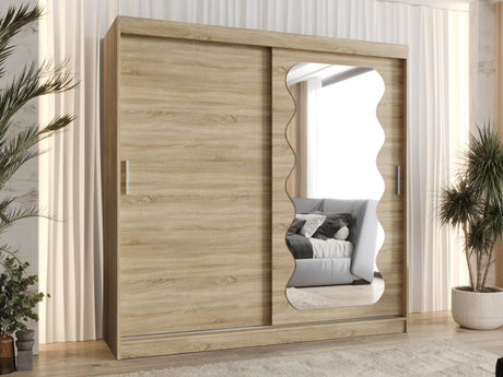 Gardróbszekrény Szafa SPOTI, Szín: Sonoma tölgy, Fiókok: Igen, Szélesség: 200 cm