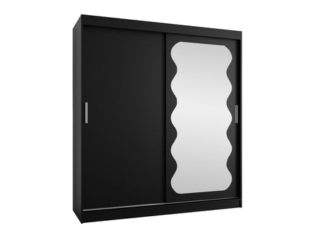 Gardróbszekrény Szafa SPOTI, Szín: Fekete, Fiókok: Igen, Szélesség: 180 cm