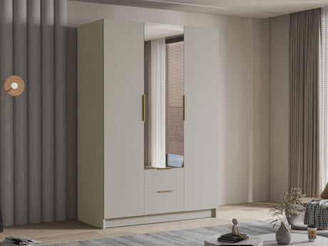 Gardróbszekrény Szafa CALWI II 150, Szín: Kasmír, Fogantyú színe: Aranysárga