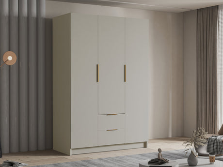 Gardróbszekrény Szafa CALWI I 150, Szín: Kasmír, Fogantyú színe: Aranysárga