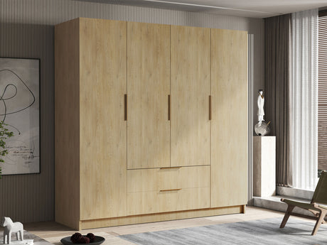 Gardróbszekrény Szafa SOFIA I, Szín: Tölgy, Fogantyú színe: Aranysárga