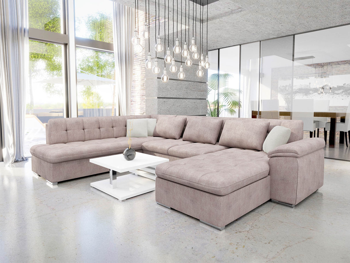 Sarokkanapé Niko (Tony Premium) Toptextil, Szín: Zoya 03 + Mokka 03, Változatok: Jobbos