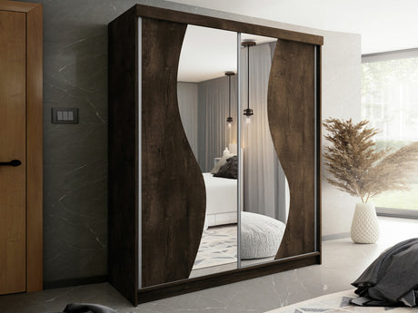 Gardróbszekrény Top 200 I (Sahara 200 I), Szín: Sötét kőris, Led világítás: Igen RGB 4223025