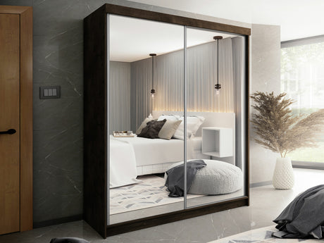 Gardróbszekrény Top 200 II (Sahara 200 II), Szín: Sötét kőris, Led világítás: Nem 4223136