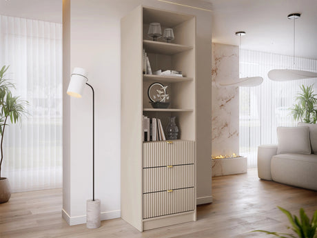 Könyvespolc 3SZ TIRENO, Szín: Bézs 4228357