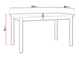 Asztal Stół ALBA 2M LAMINAT Blat: Dąb Artisan / Podst: Biały (Artisan tölgy + Fehér)