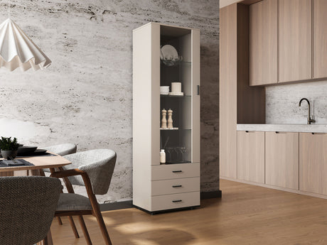 Könyvespolc Soho B1 (Boho B1), Szín: Kasmír + Fekete, Led világítás: Kék