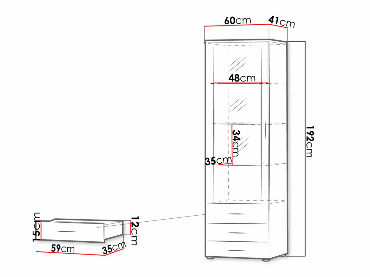 Könyvespolc Soho B1 (Boho B1), Szín: Fekete + Fényes fekete, Led világítás: Nincs világítás 4247685