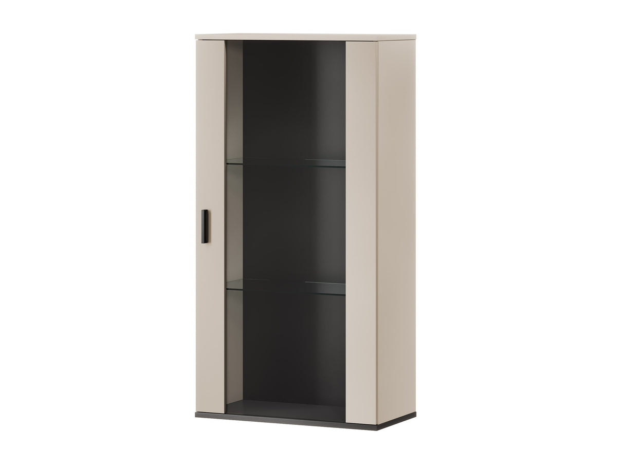 Fali szekrény Soho B2 (Boho B2), Szín: Kasmír + Tölgy, Led világítás: Fehér