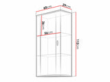 Fali szekrény Soho B2 (Boho B2), Szín: Fehér + Fényes fehér, Led világítás: Kék 4247913