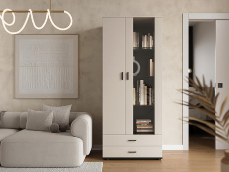 Könyvespolc Soho B6 (2D2S Boho B6), Szín: Kasmír + Fekete, Led világítás: RGB