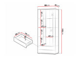 Könyvespolc Soho B6 (2D2S Boho B6), Szín: Lefkas tölgy + Fekete, Led világítás: Nincs világítás 4248055