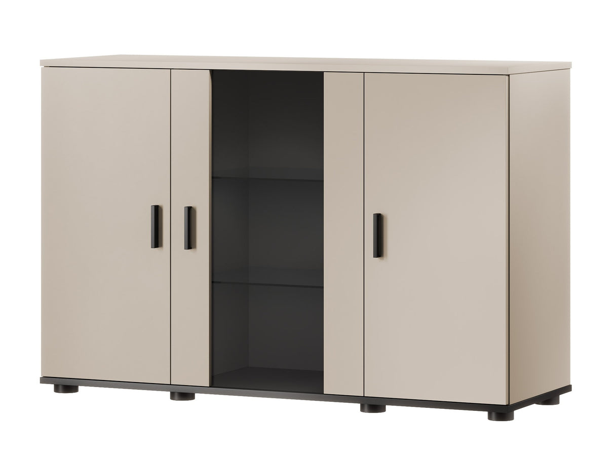 Szekrény Soho B7 (Boho B7), Szín: Kasmír + Fekete, Led világítás: Kék