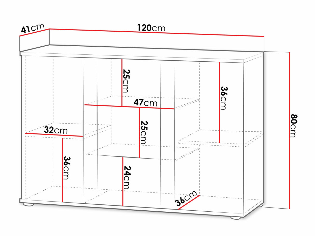 Szekrény Soho B7 (Boho B7), Szín: Lefkas tölgy + Fekete, Led világítás: Fehér 4248171
