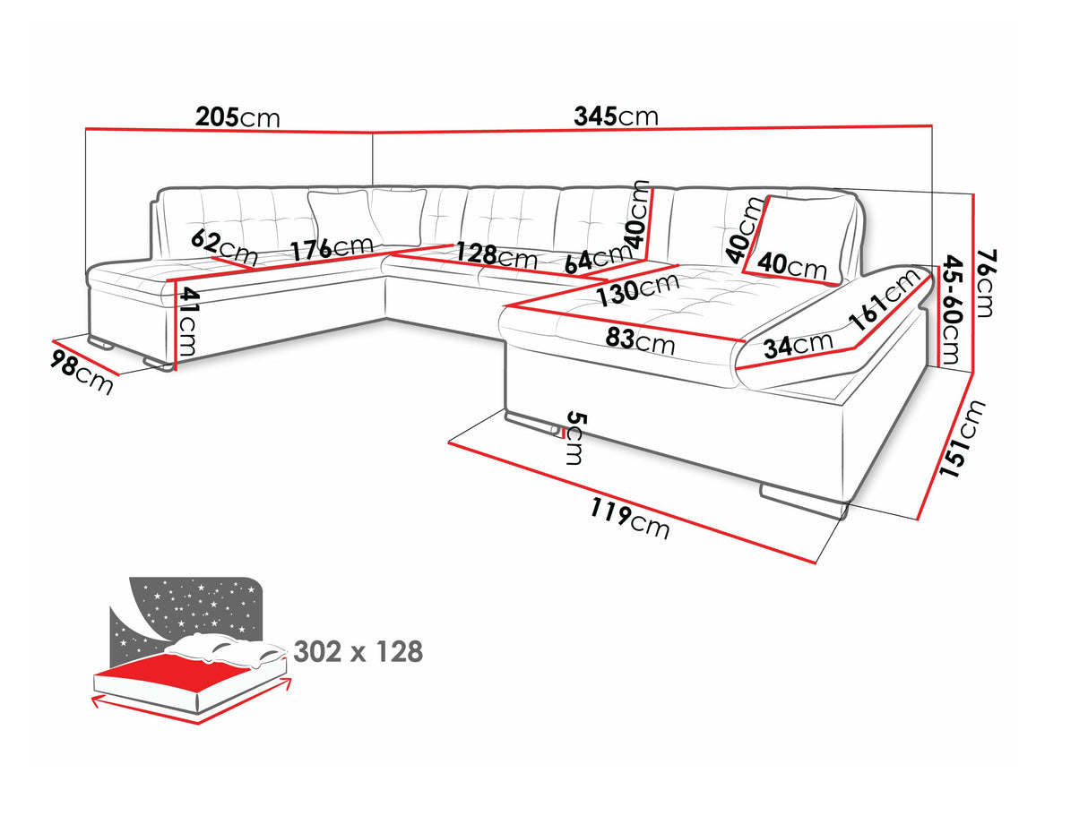 Sarokkanapé Bergen (Genero) II, Szín: Manila 16 + Manila 18, Változatok: Jobbos 4265710