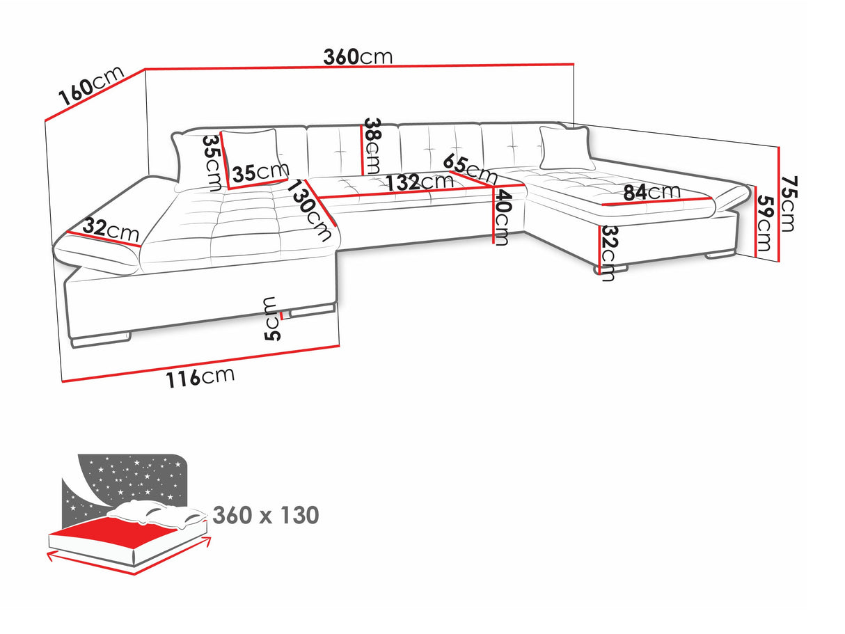 Sarokkanapé Alia (Agata) Toptextil, Szín: Miu 2058 + Miu 2059 4265867