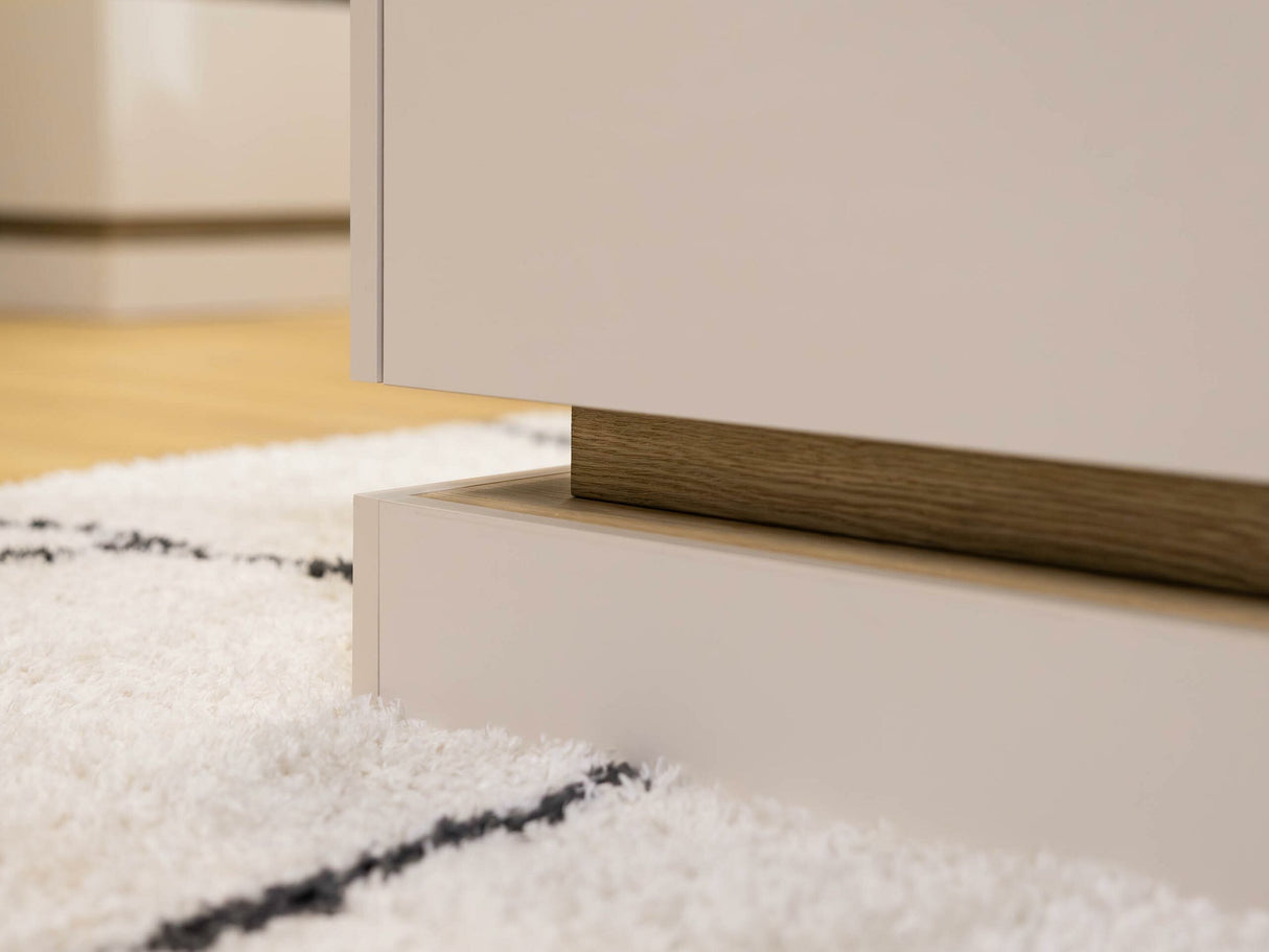 Szekrény Komoda K160 3D ZARPANT, Szín: Világosbarna + Tölgy 4272468