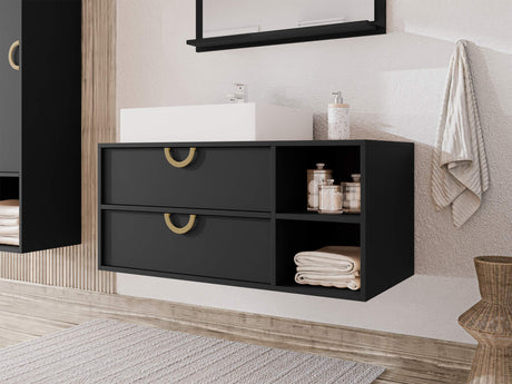 Fali szekrény mosdónak Szafka pod umywalkę ŁAZIENKA 14, Szín: Fekete