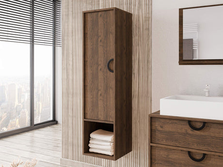 Fali fürdőszoba szekrény Słupek ŁAZIENKA 14, Szín: Dió