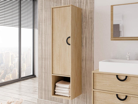 Fali fürdőszoba szekrény Słupek ŁAZIENKA 14, Szín: Tölgy