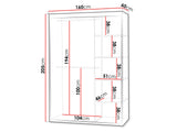 Gardróbszekrény Szafa MAT V 160 cm, Szín: Kasmír