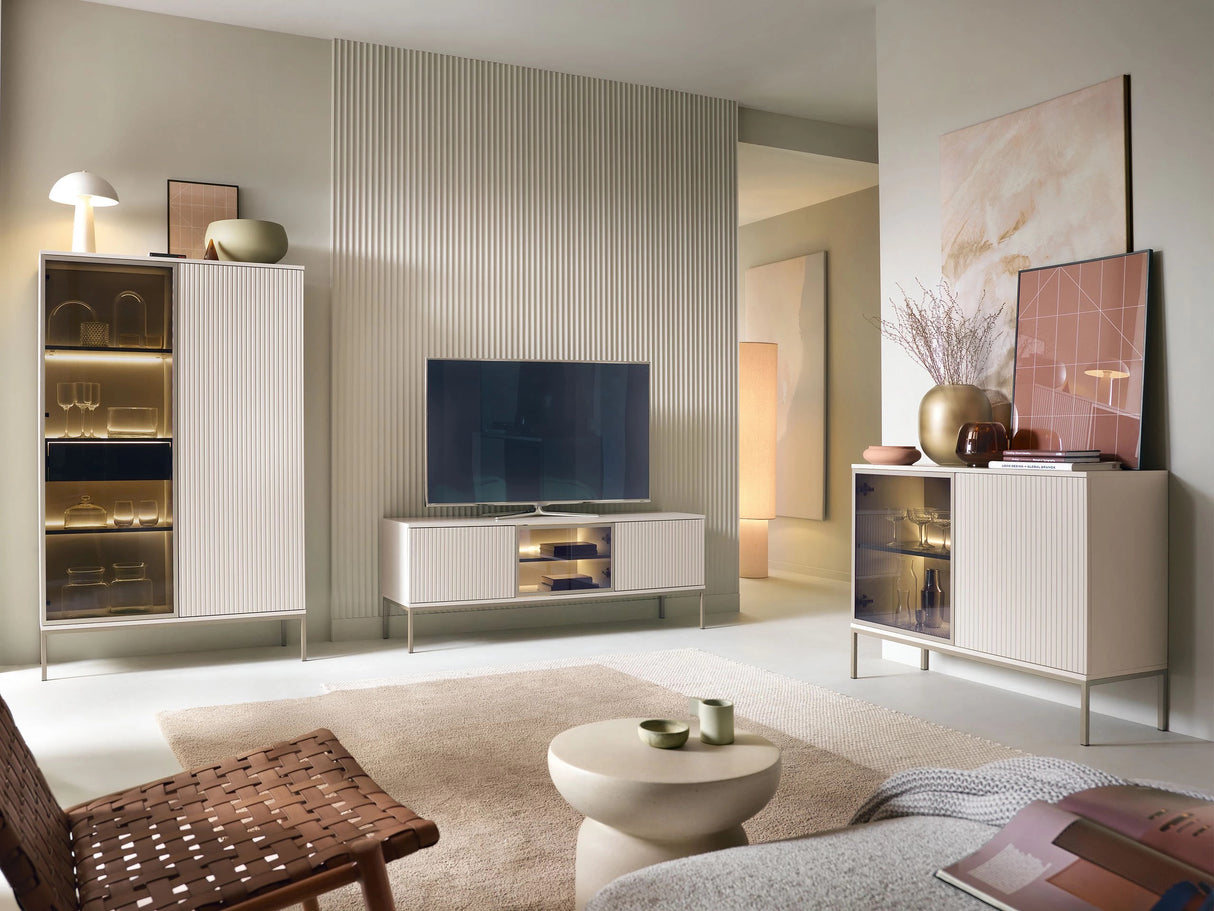 TV-állvány Szafka RTV SENTO RTV154 + LED, Szín: Kasmír