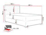 Kontinentális ágy Łóżko kontynentalne VIKI + topper M, Szín: Manila 09, Alvó felület mérete: 120 x 200 cm 4277205