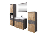 Fürdőszoba garnitúra Alba / Bella (Lumia), Szín: Matera szürke + Gesztenye 4283270