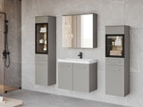Fürdőszoba garnitúra Madrit II, Szín: Szürke, Led világítás: Nem