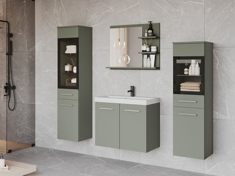 Fürdőszoba garnitúra MADRIT I, Szín: Poros zöld, Led világítás: Nem