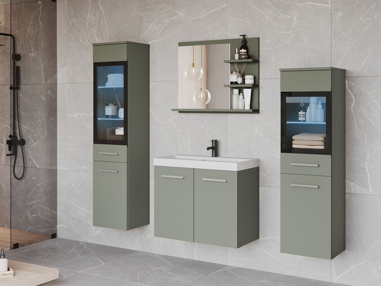 Fürdőszoba garnitúra MADRIT I, Szín: Poros zöld, Led világítás: Igen RGB