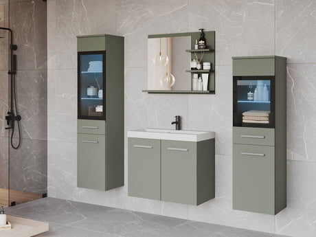 Fürdőszoba garnitúra MADRIT I, Szín: Poros zöld, Led világítás: Igen RGB