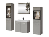 Fürdőszoba garnitúra MADRIT I, Szín: Szürke, Led világítás: Igen fehér