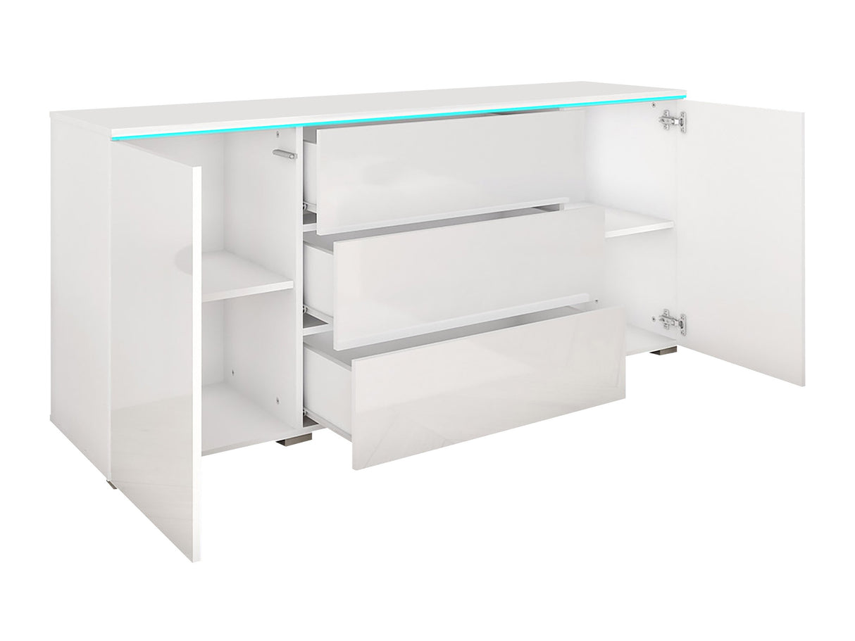 Komód VERA 150 (Sawoti), Szín: Szürke, Led világítás: Igen RGB