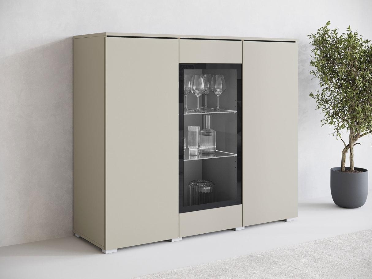 Szekrény Komoda VERA 120, Szín: Kasmír, Led világítás: Nem