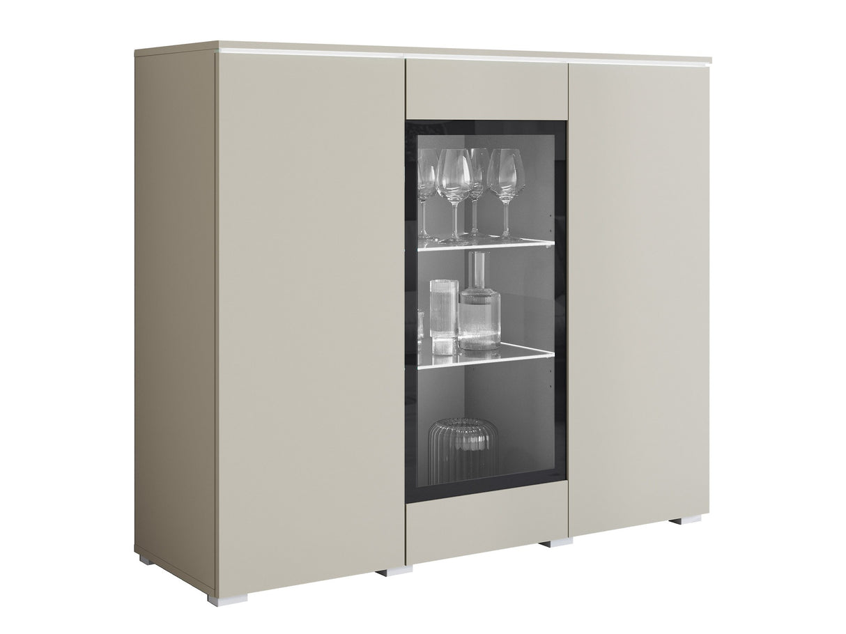 Szekrény Komoda VERA 120, Szín: Kasmír, Led világítás: Igen