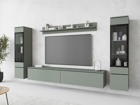 Nappali szett Vera II (Sawoti II), Szín: Poros zöld, Led világítás: Nem