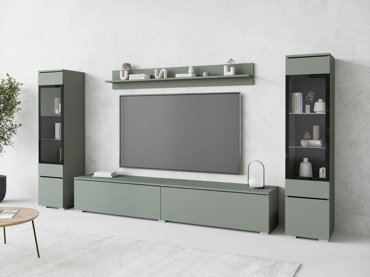 Nappali szett Vera II (Sawoti II), Szín: Poros zöld, Led világítás: Nem